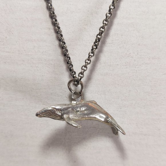 Humpback Whale Silver Necklace - Picture 3 of 6